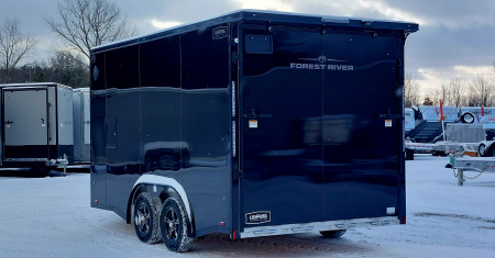 New 8 x 14 + 4' V SNOWMOBILE/CAR HAULER ENCLOSED ALL ALUMINUM 2026 LIGHTNING