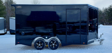 New 8 x 14 + 4' V SNOWMOBILE/CAR HAULER ENCLOSED ALL ALUMINUM 2026 LIGHTNING