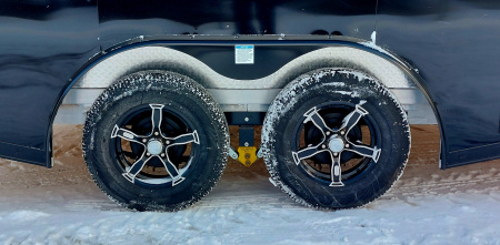 New 8 x 14 + 4' V SNOWMOBILE/CAR HAULER ENCLOSED ALL ALUMINUM 2026 LIGHTNING