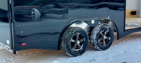 New 8 x 14 + 4' V SNOWMOBILE/CAR HAULER ENCLOSED ALL ALUMINUM 2026 LIGHTNING