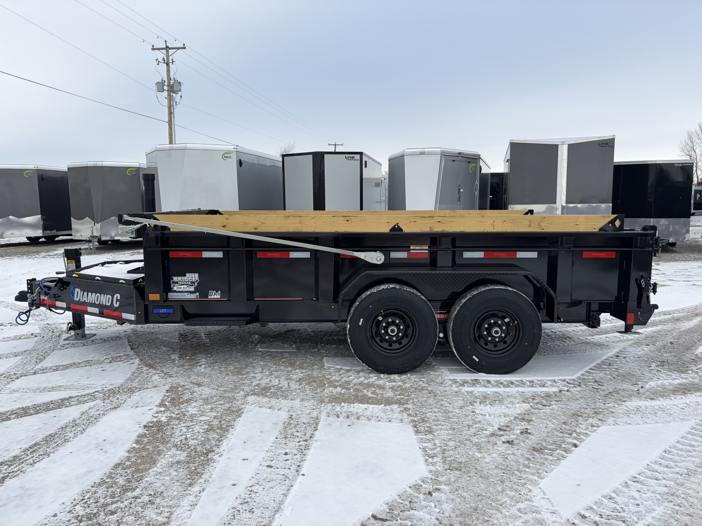 New 2026 Diamond C Trailers LPT207L14X82 (82" X 14') 15.5K Telescopic Dump Trailer