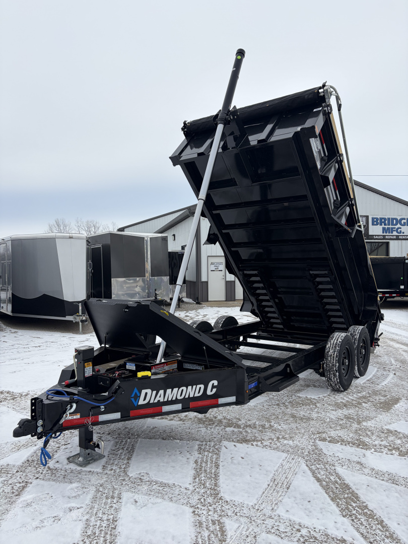 New 2026 Diamond C Trailers LPT207L14X82 (82" X 14') 15.5K Telescopic Dump Trailer