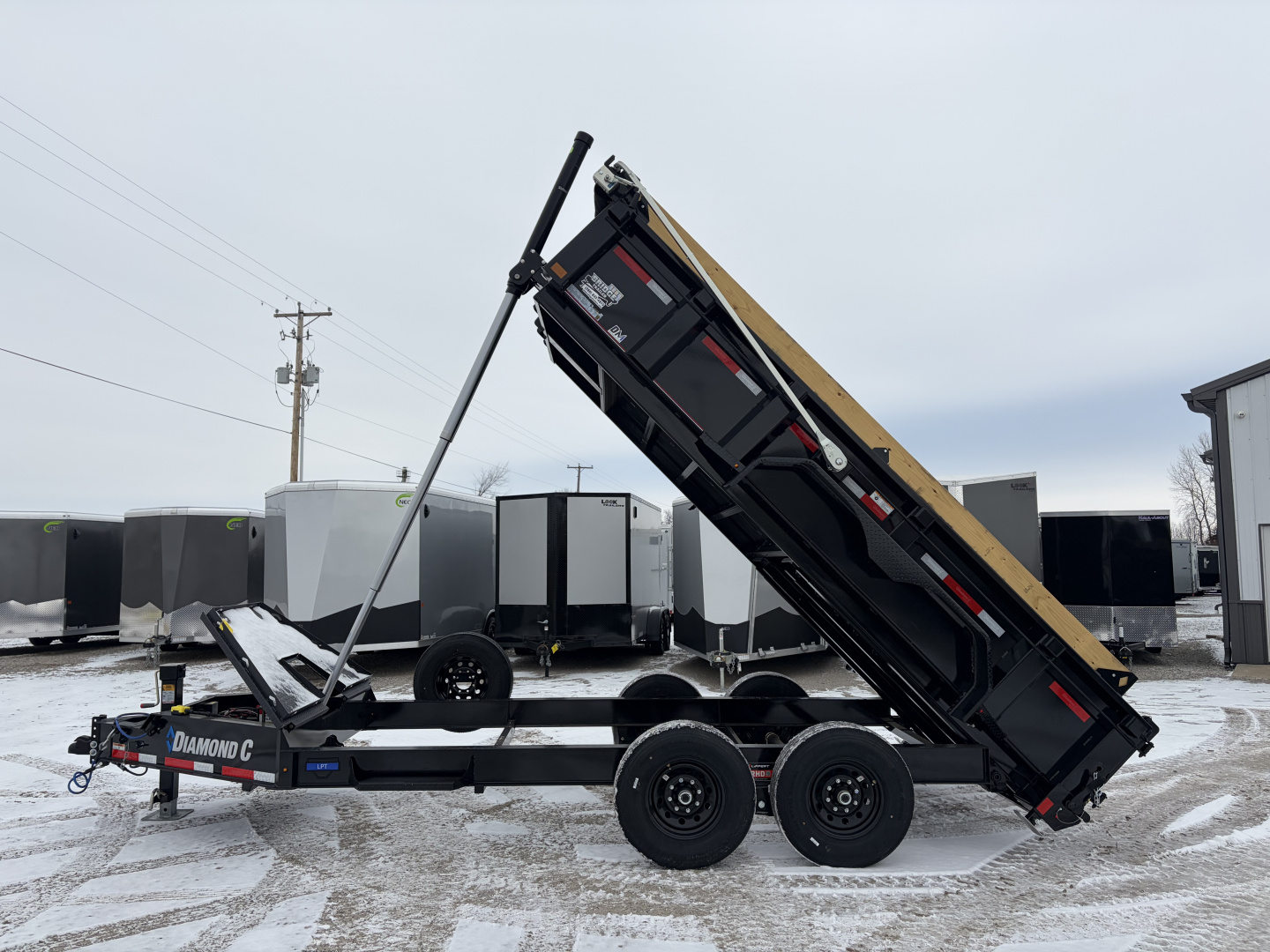 New 2026 Diamond C Trailers LPT207L14X82 (82" X 14') 15.5K Telescopic Dump Trailer