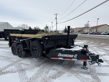 New 2026 Diamond C Trailers LPT207L14X82 (82" X 14') 15.5K Telescopic Dump Trailer