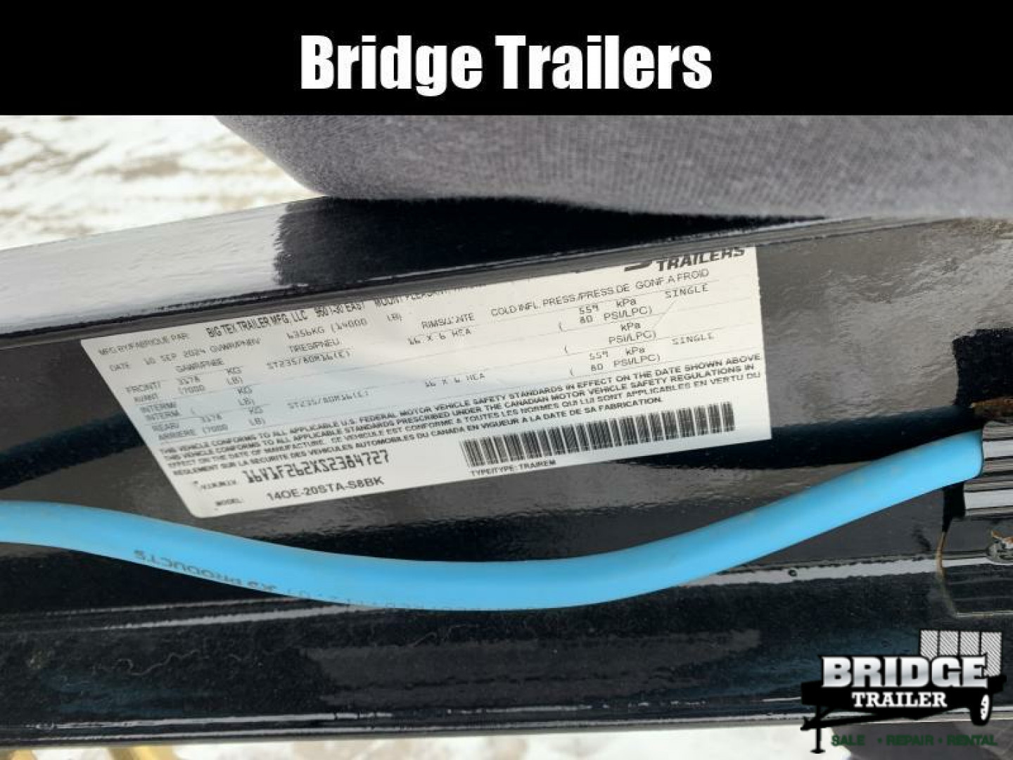 New 2026 Big Tex Trailers 14OE-20STA-S8BK (20' X 102") 14K Deckover Trailer