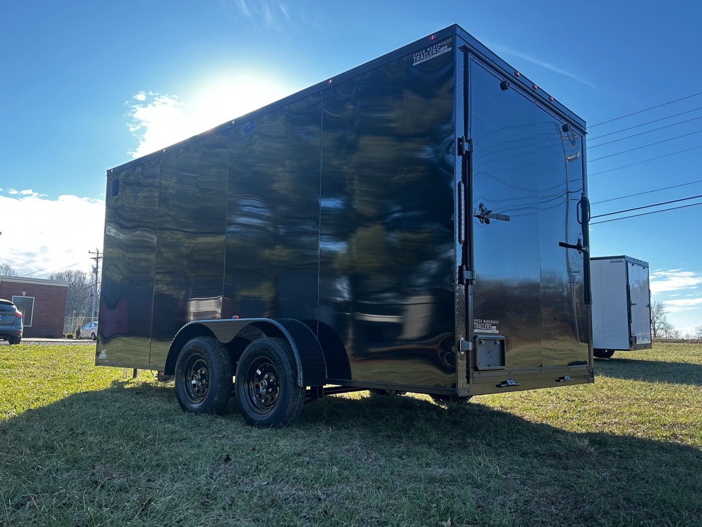 New 2026 Luxe 7x16 Enclosed Trailer- 3500LB Tandem Axle -Black Poly-Blackout