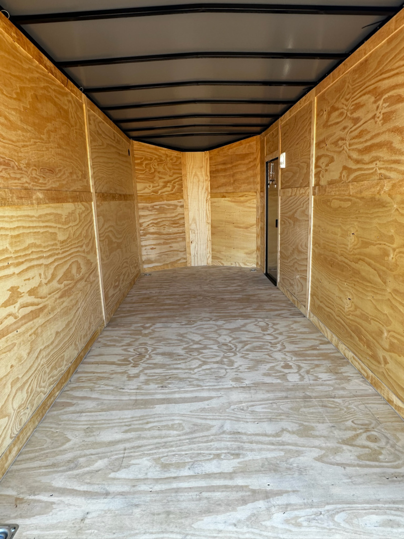 New 2026 Luxe 7x16 Enclosed Trailer- 3500LB Tandem Axle -Black Poly-Blackout