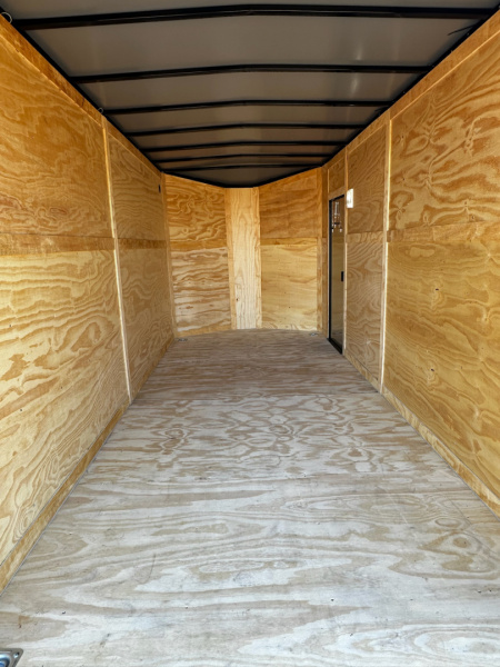 New 2026 Luxe 7x16 Enclosed Trailer- 3500LB Tandem Axle -Black Poly-Blackout