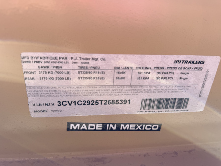 New 2026 PJ Trailers 102X22 DECK-OVER 22’ TILT 14K GVWR Equipment Trailer