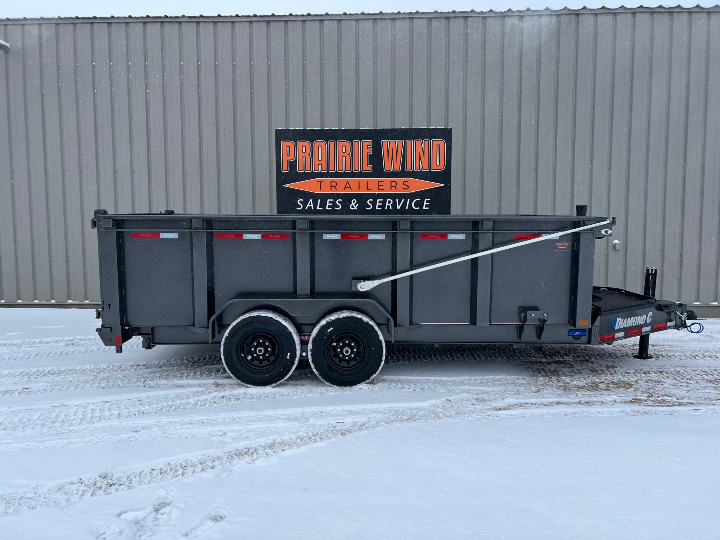 New 2026 Diamond C Trailers 14' LPT207 Telescopic High Side Dump Trailer