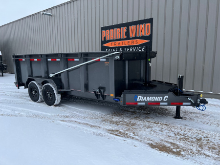 New 2026 Diamond C Trailers 14' LPT207 Telescopic High Side Dump Trailer