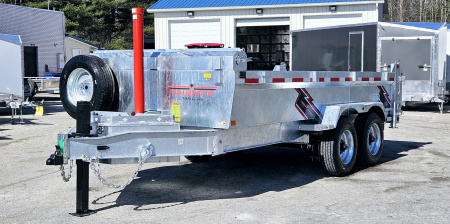 New 82X16 GALVANIZED DUMP 10K AXLES HYDRAULIC JACK 2026 TRIUMPH SPARE TIRE & REMOTE INCLUDED