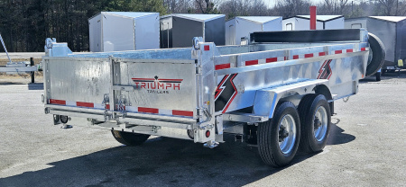 New 82X16 GALVANIZED DUMP 10K AXLES HYDRAULIC JACK 2026 TRIUMPH SPARE TIRE & REMOTE INCLUDED