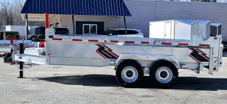 New 82X16 GALVANIZED DUMP 10K AXLES HYDRAULIC JACK 2026 TRIUMPH SPARE TIRE & REMOTE INCLUDED