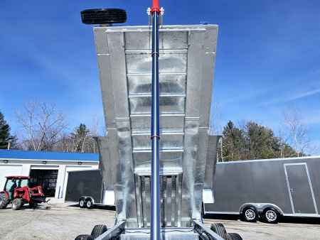 New 82X16 GALVANIZED DUMP 10K AXLES HYDRAULIC JACK 2026 TRIUMPH SPARE TIRE & REMOTE INCLUDED