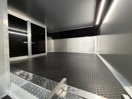 New 2026 Haulmark 44 Gooseneck Bathroom, Black PolyCor, 21K GVWR, Air Prep, Awning, A/C, Landing Light PKG, Hyd. Tongue Jack