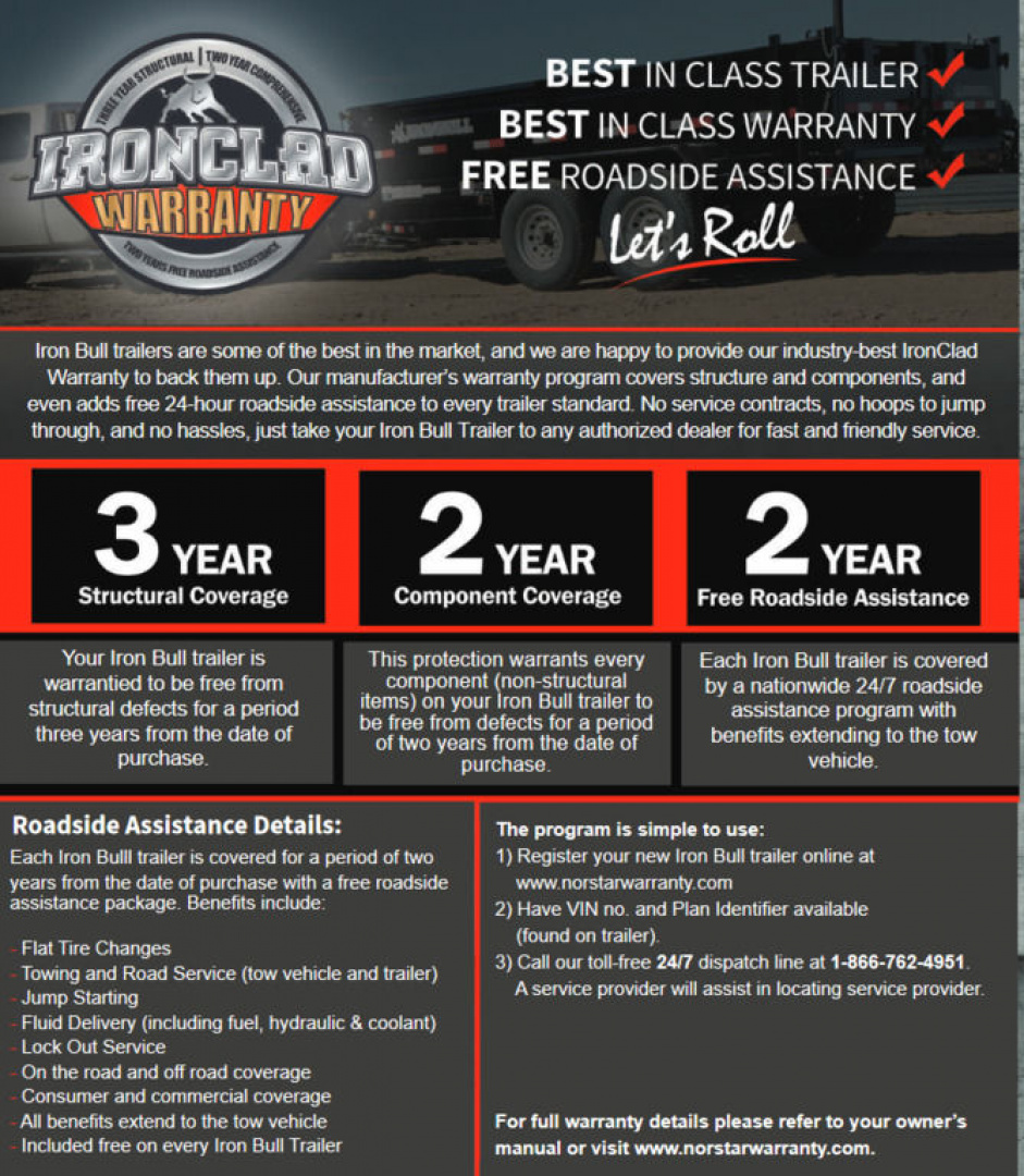 New 2026 Iron Bull 102"x26' 21K Deckover Tilt Trailer