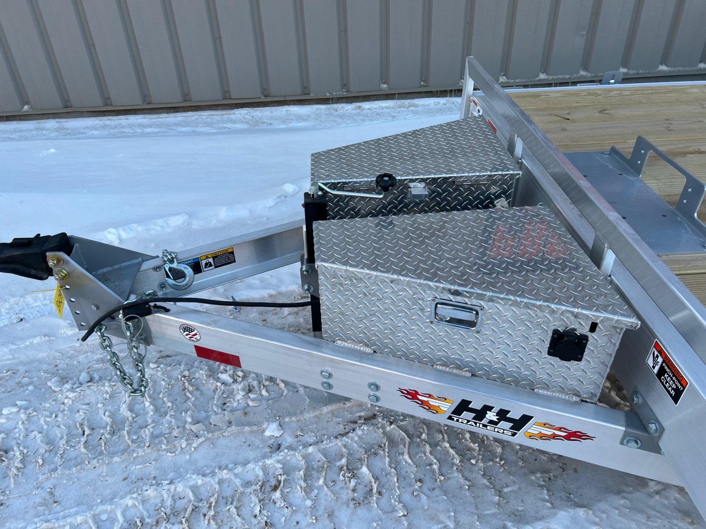 New 2026 H&H Trailers 22' Aluminum Low Profile Speed Loader Tilt Trailer