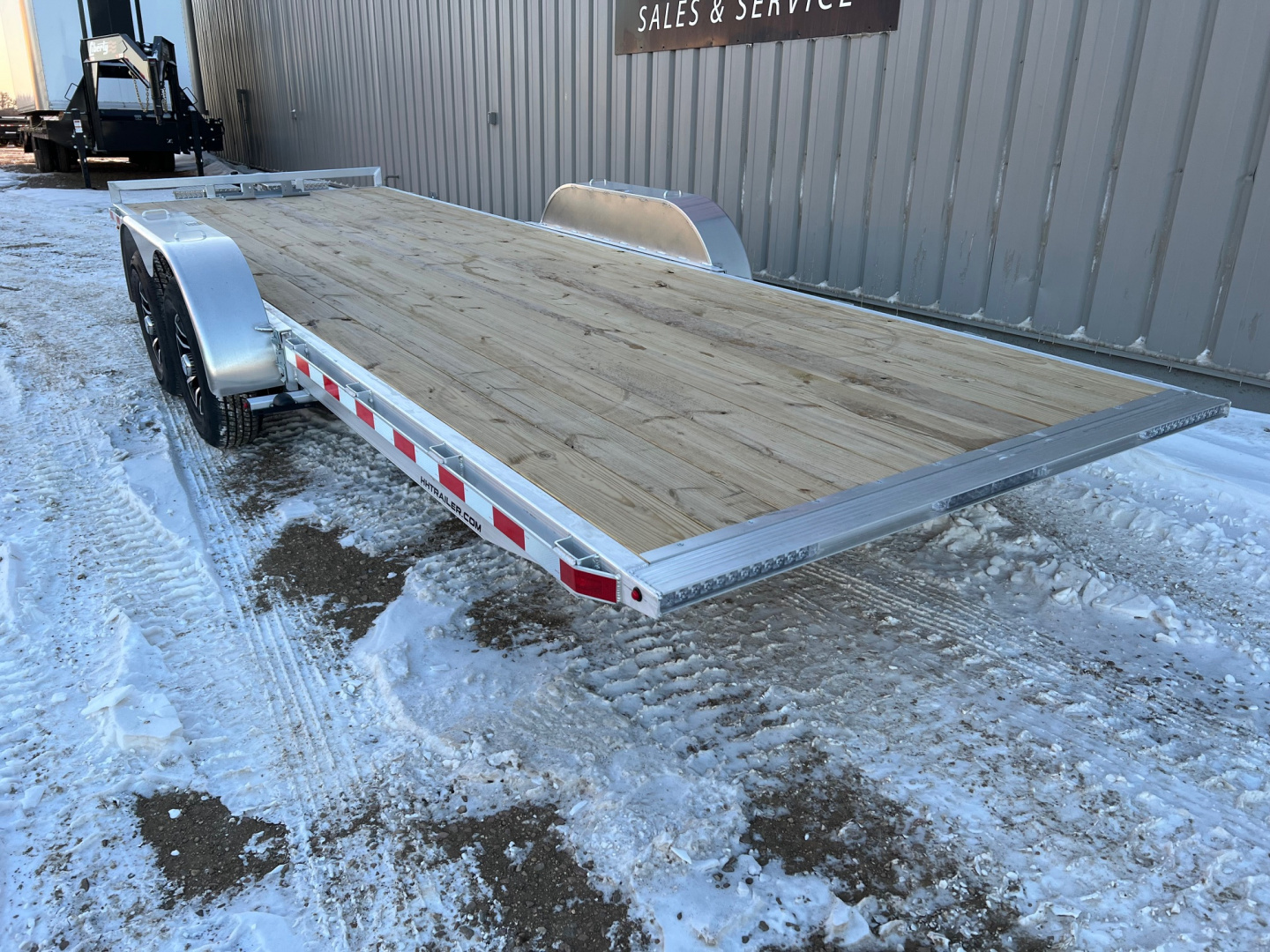 New 2026 H&H Trailers 22' Aluminum Low Profile Speed Loader Tilt Trailer