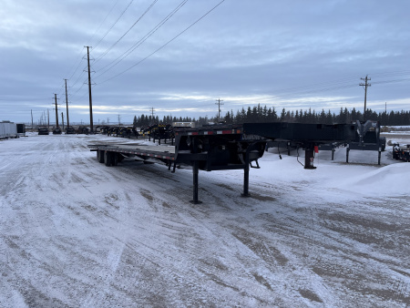 Used 2021 Diamond C Trailers 44’ hydraulic dovetail step deck Flatbed Trailer
