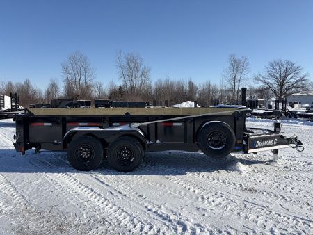 New 2026 Diamond C Trailers LPT207L16X82 (82" X 16') 15.5K Telescopic Dump Trailer