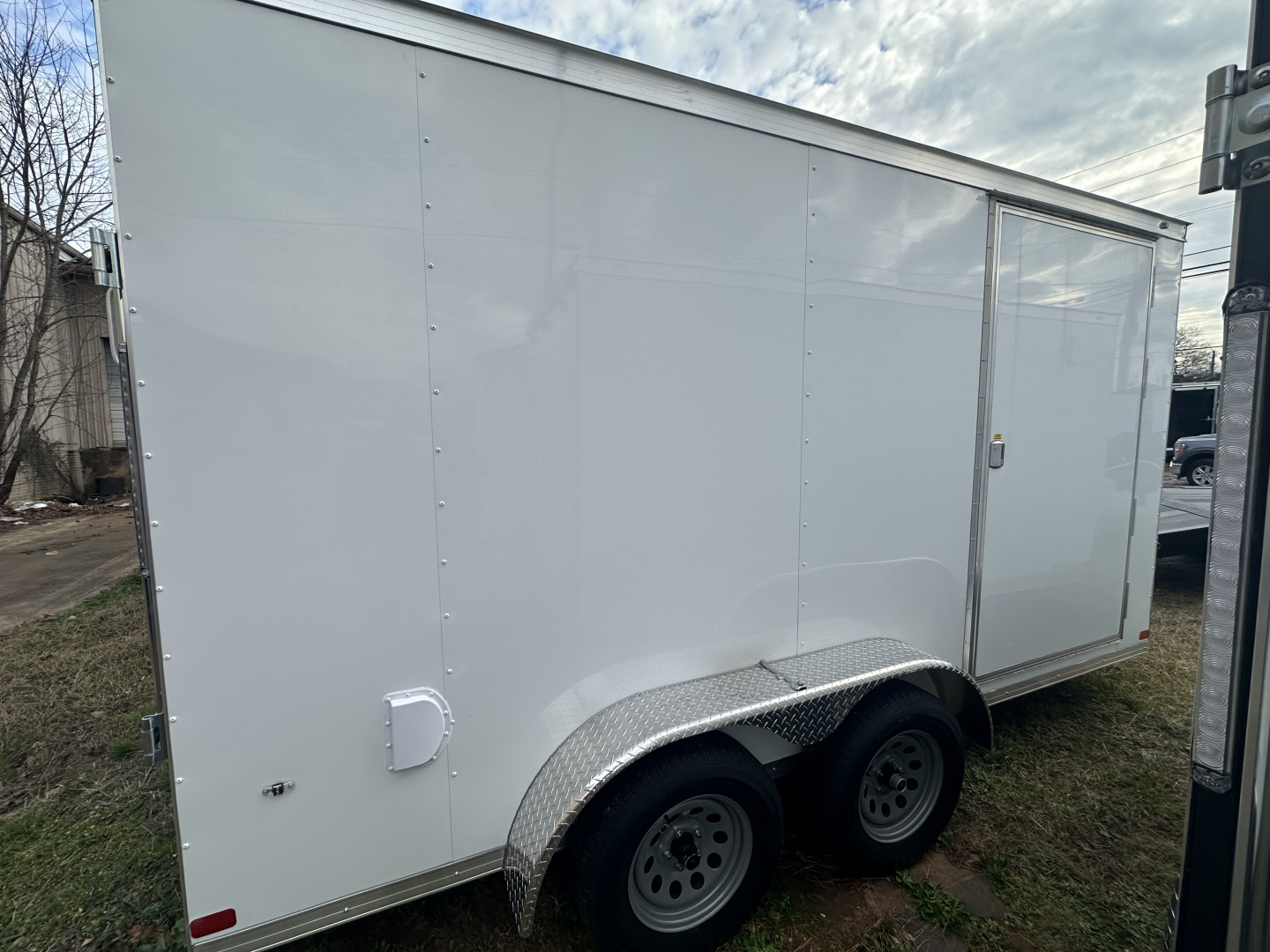 New 2025 Covered Wagon Trailers 7x14 TA white 84” Cargo / Enclosed Trailer