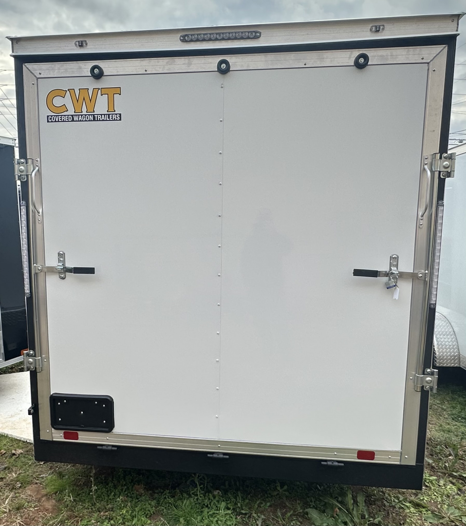 New 2025 Covered Wagon Trailers 7x14 TA white 84” Cargo / Enclosed Trailer