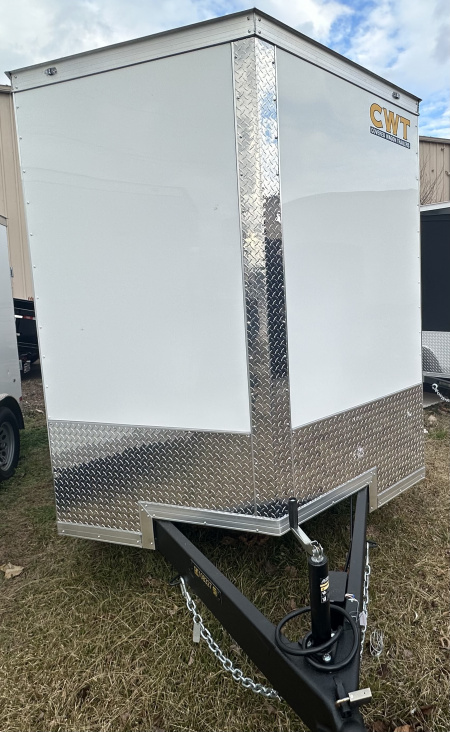New 2025 Covered Wagon Trailers 7x14 TA white 84” Cargo / Enclosed Trailer