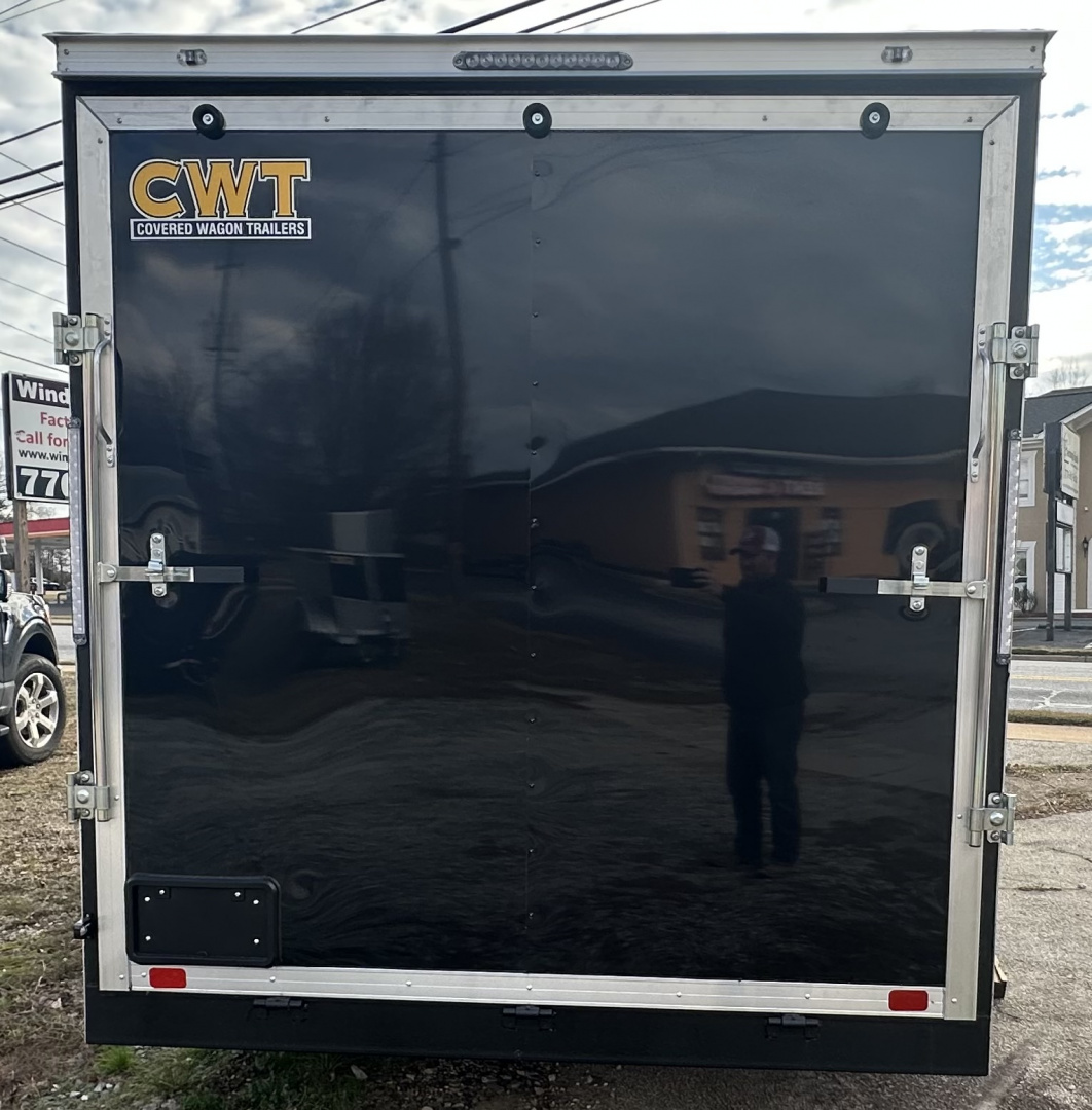 New 2025 Covered Wagon Trailers 7x16 TA BLACK Cargo / Enclosed Trailer