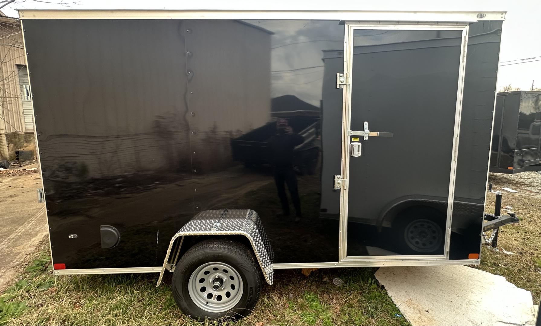New 2025 Covered Wagon Trailers 6x12SA BLACK w/bar lock Cargo / Enclosed Trailer