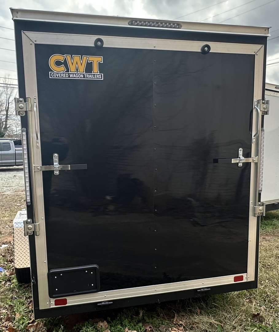 New 2025 Covered Wagon Trailers 6x12SA BLACK w/bar lock Cargo / Enclosed Trailer
