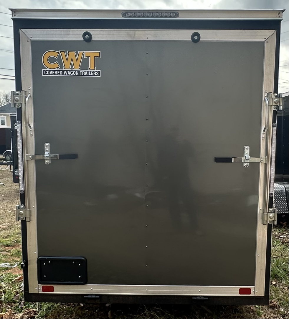 New 2025 Covered Wagon Trailers 6x12 SA CHARCOAL Cargo / Enclosed Trailer