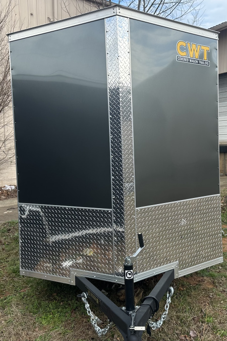 New 2025 Covered Wagon Trailers 6x12 SA CHARCOAL Cargo / Enclosed Trailer