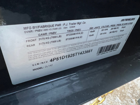 New 2026 PJ Trailers 14 DL Dump Trailer