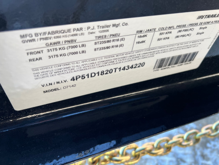 New 2026 PJ TRAILERS 14' D7 Dump Trailer