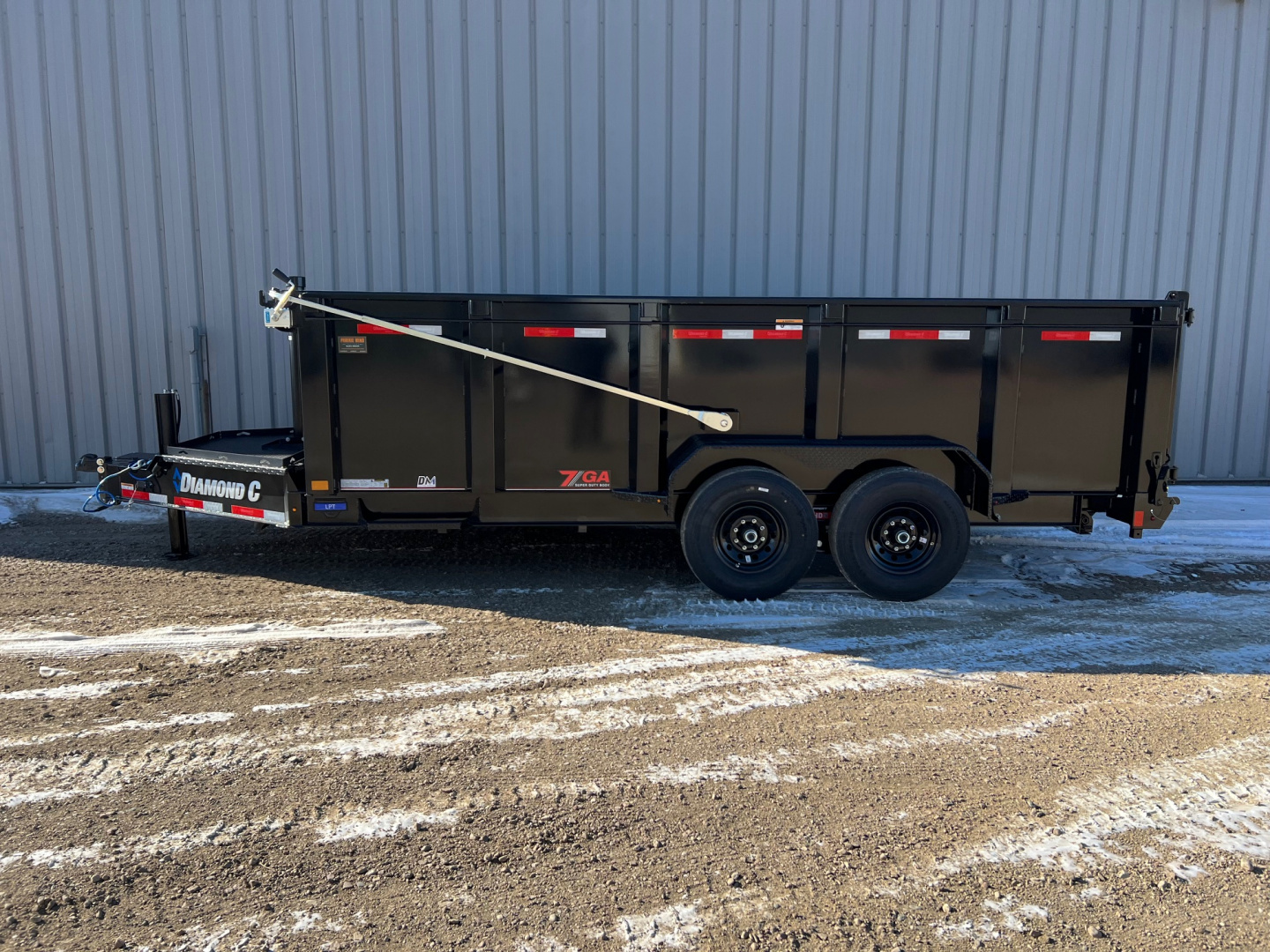 New 2026 Diamond C Trailers 14' LPT207 Telescopic High Side Dump Trailer
