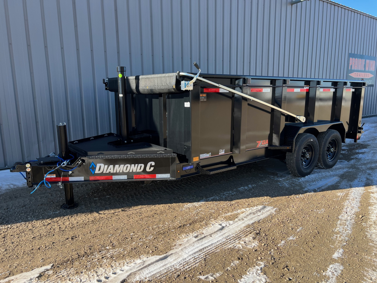New 2026 Diamond C Trailers 14' LPT207 Telescopic High Side Dump Trailer