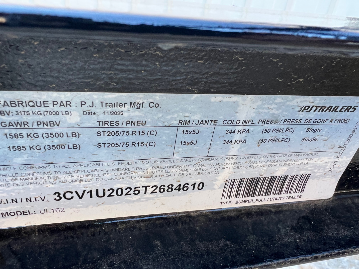 New 2026 PJ Trailers 16' Utility UL Utility Trailer