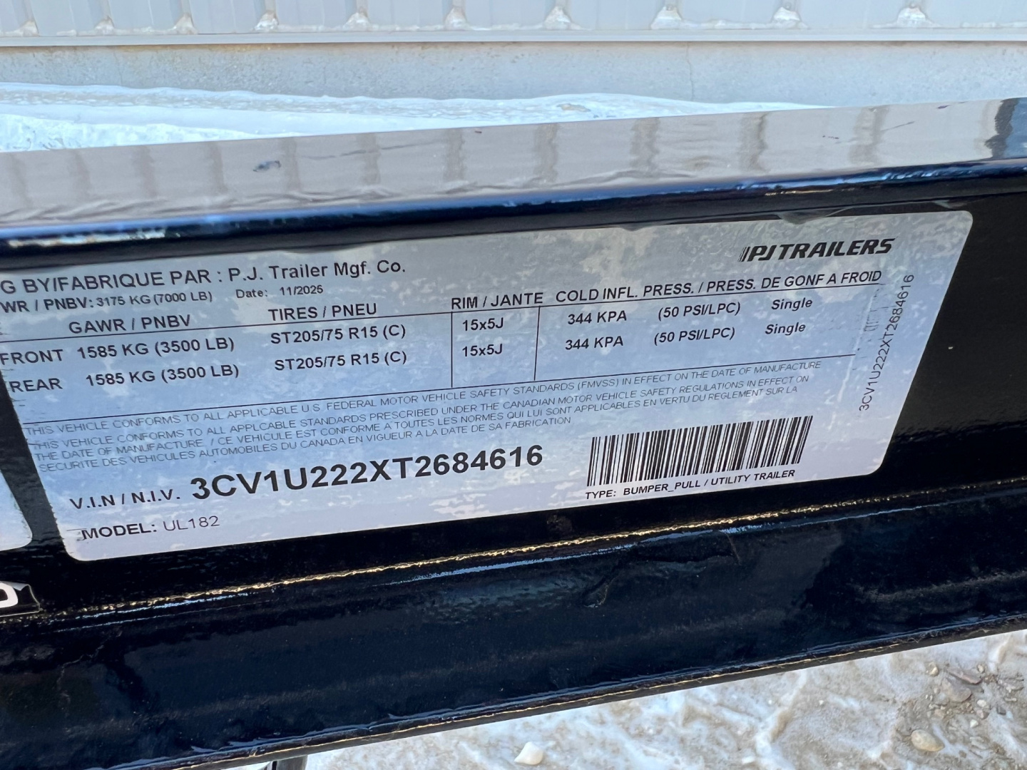 New 2026 PJ Trailers 18 Tandem Axle ATV UL Utility Trailer