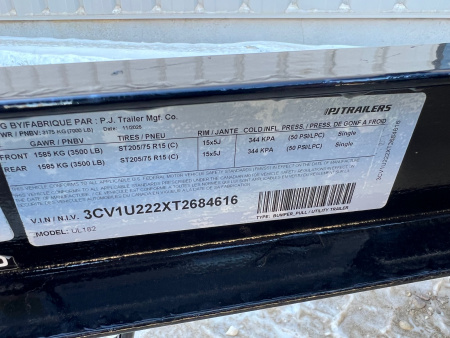 New 2026 PJ Trailers 18 Tandem Axle ATV UL Utility Trailer