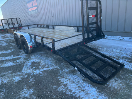 New 2026 PJ Trailers 18 Tandem Axle ATV UL Utility Trailer