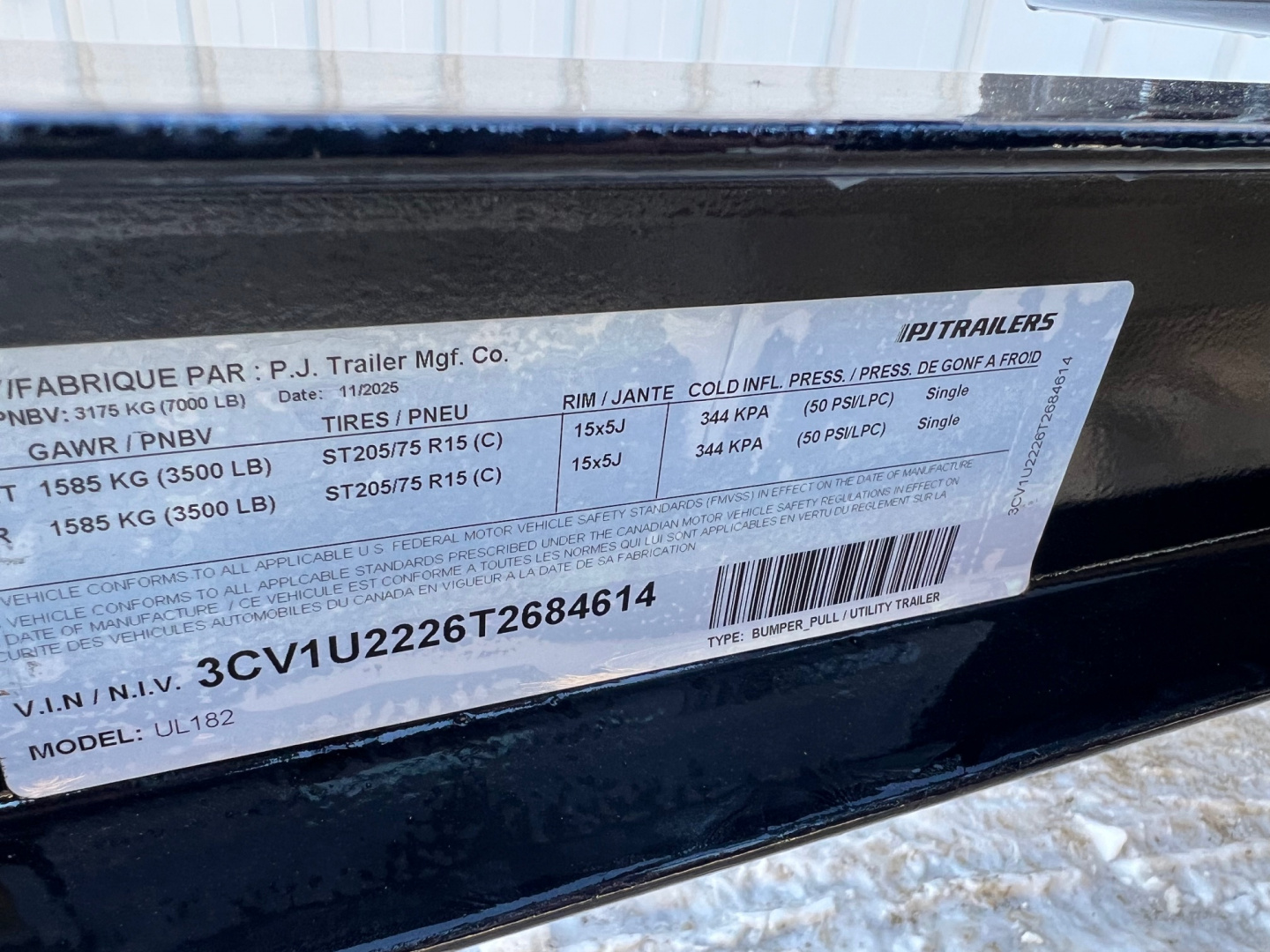 New 2026 PJ Trailers 18' Utility UL Utility Trailer