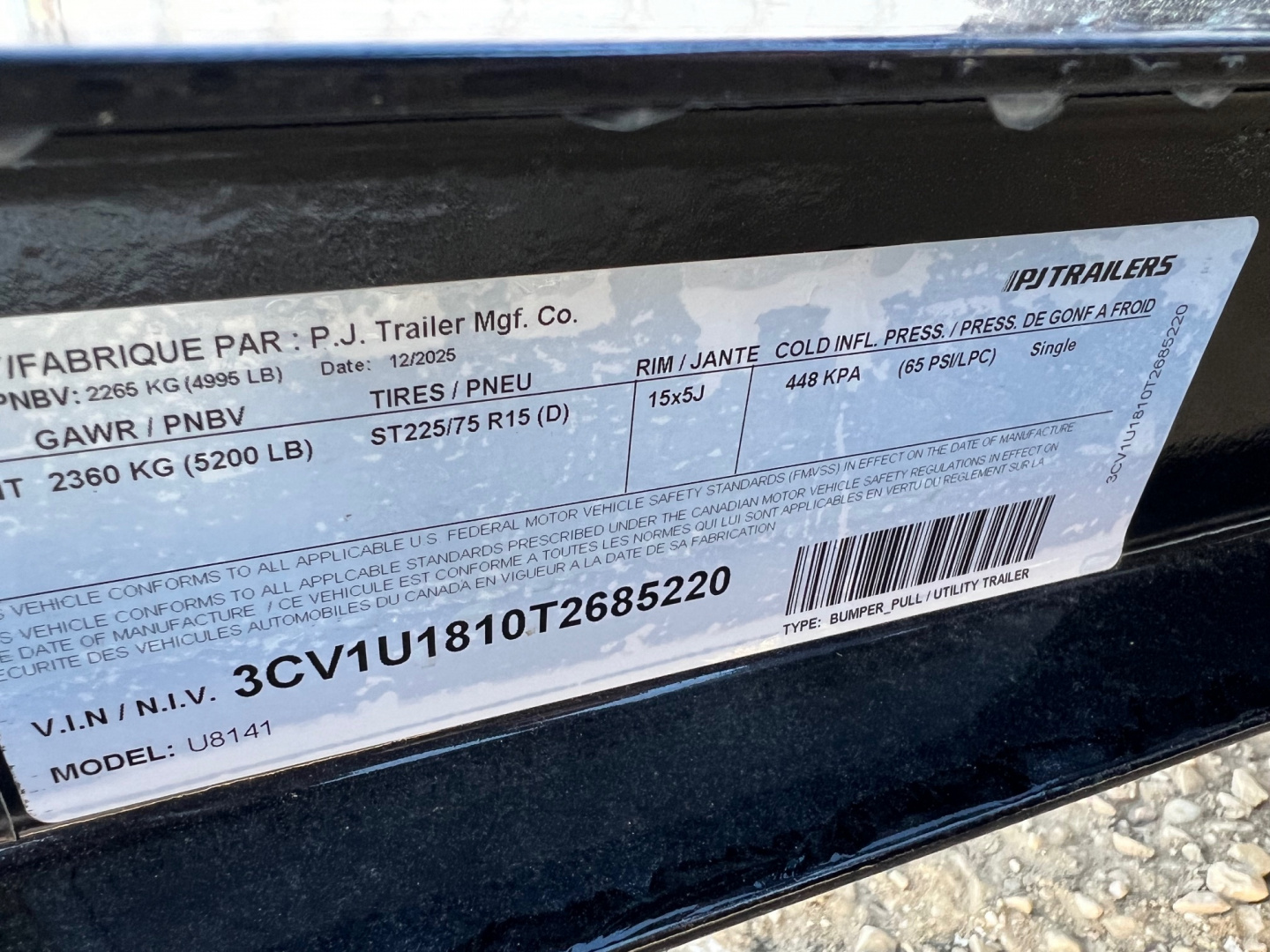 New 2026 PJ TRAILERS 14' ATV U8 5K Axle Utility Trailer