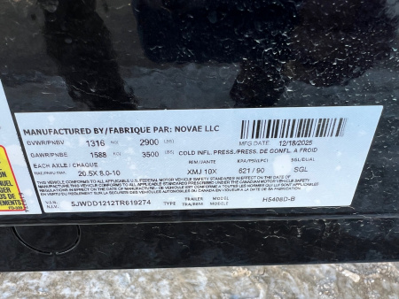 New 2026 H&H Trailers 8' Homeowner / UTV Dump Trailer