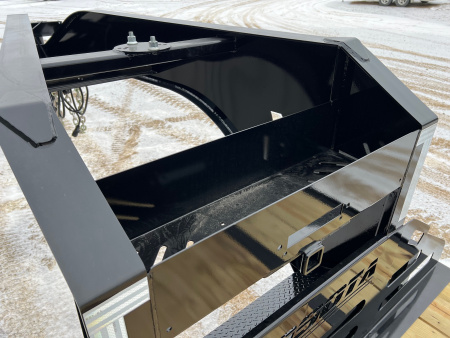 New 2026 Midsota 36' Gooseneck Hydraulic Tail Flatbed Trailer